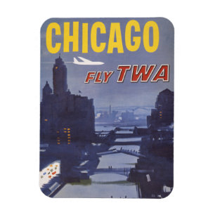 Reiseplakat für Trans World Airlines Flüge Magnet