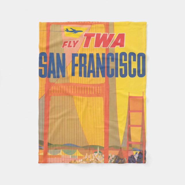 Reiseplakat für TWA nach San Francisco Fleecedecke (Vorderseite)