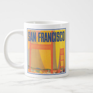 Reiseplakat für TWA nach San Francisco Jumbo-Tasse