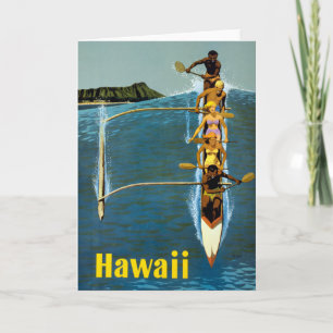 Reiseplakat für United Air Lines nach Hawaii Karte