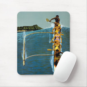 Reiseplakat für United Air Lines nach Hawaii Mousepad