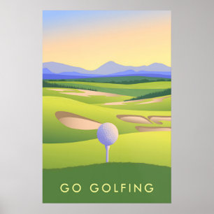 Reiseplakat "Go Golfing" Poster