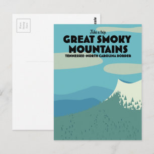 Reiseplakat Great Smoky Mountains. Postkarte