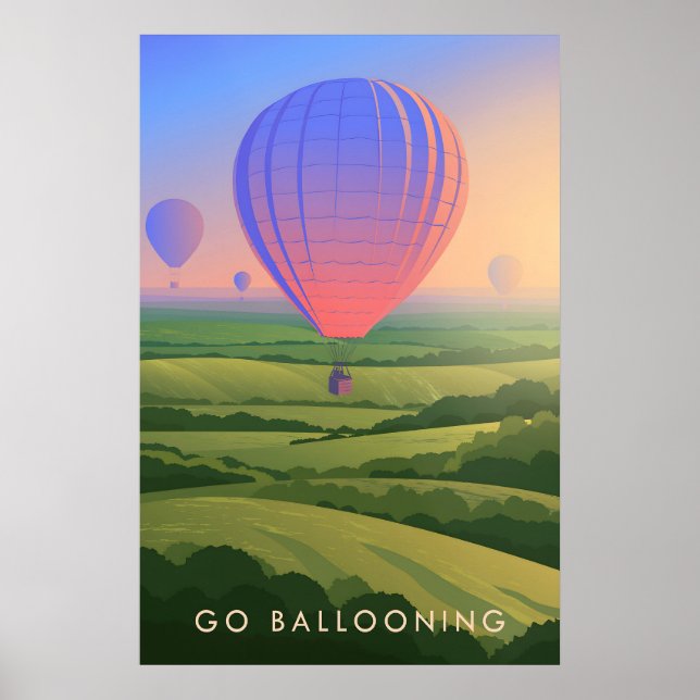 Reiseplakat Heißluftballonfahren Poster (Vorne)