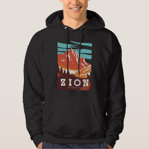 Reiseplakat Idee Zion National Park Utah Wandern Hoodie