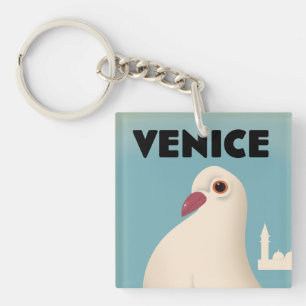 Reiseplakat im Stil von Venedig Vintage Mauspad Be Schlüsselanhänger