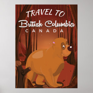 Reiseplakat im Vintage-Cartoon-Stil für British Co Poster