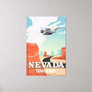 Reiseplakat im Vintage-Stil für Nevada Leinwanddruck