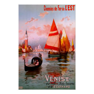 Reiseplakat im Vintage-Stil für Venedig Poster