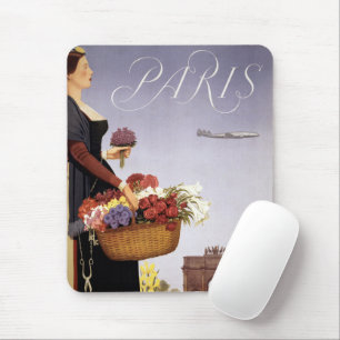 Reiseplakat im Vintage-Stil, Paris via Constellati Mousepad