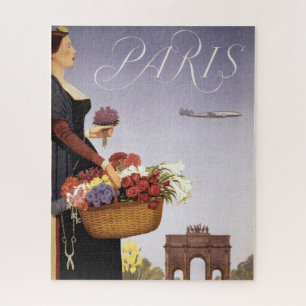Reiseplakat im Vintage-Stil, Paris via Constellati Puzzle