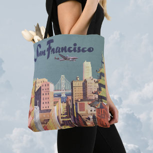 Reiseplakat im Vintage-Stil San Francisco Kabelbah