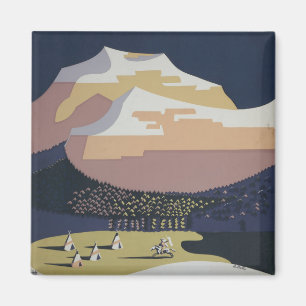 Reiseplakat im Vintage-Stil zur Förderung des Tour Magnet