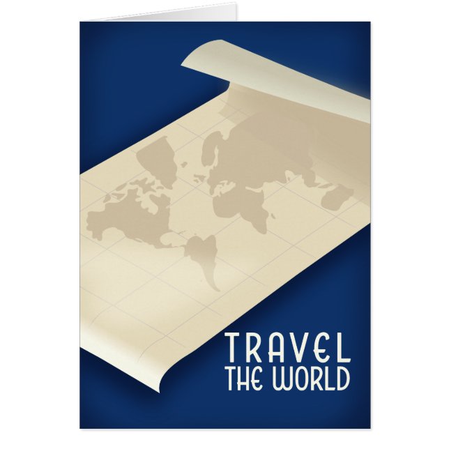 Reiseplakat im Vintagen Stil der Welt (Vorne)