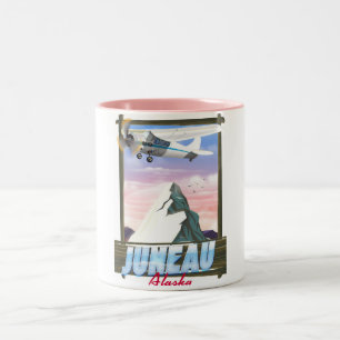 Reiseplakat Juneau Alaska Zweifarbige Tasse