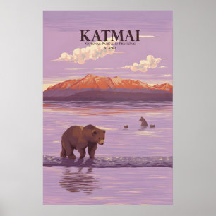 Reiseplakat Katmai National Park and Preserve Poster
