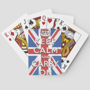 Reiseplakat 'Keep Calm and Carry On' Spielkarten