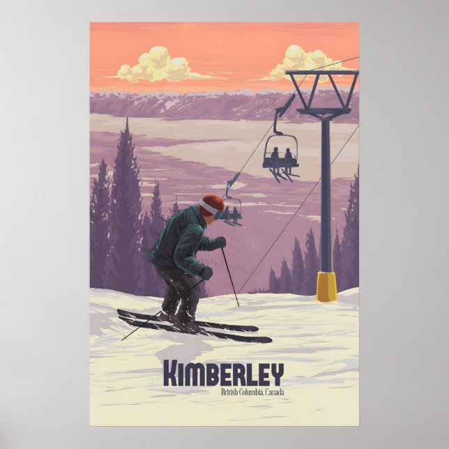 Reiseplakat Kimberley Ski Resort Kanada Poster (Vorne)