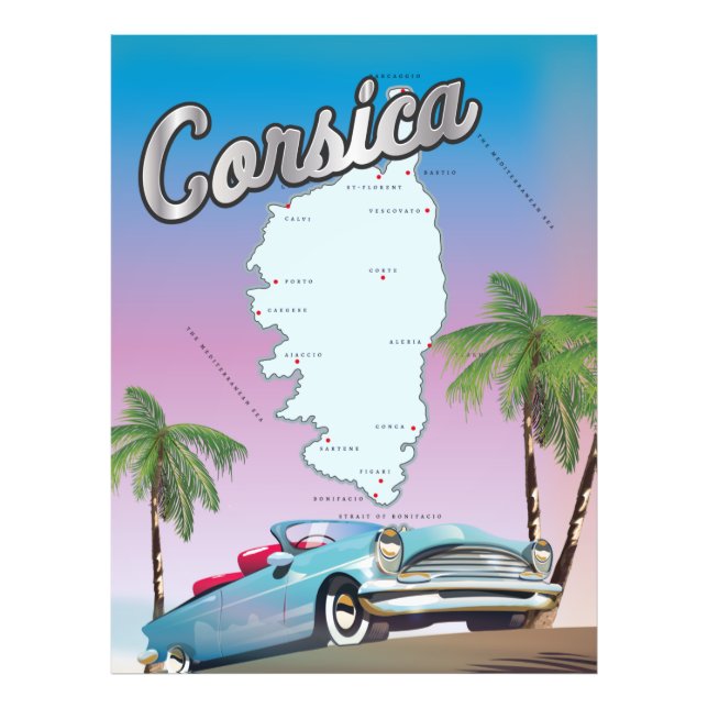 Reiseplakat Korsika Fotodruck (Vorne)