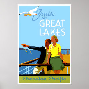 Reiseplakat-Kreuzfahrtschiff-Wandkunst an den Groß Poster