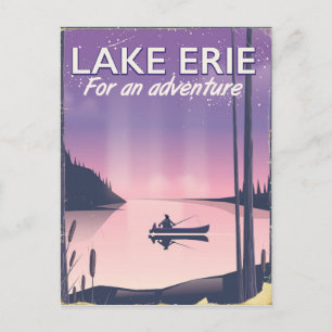 Reiseplakat Lake Erie Postkarte