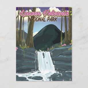 Reiseplakat Lassen Volcanic National Park Postkarte