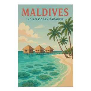 Reiseplakat (Malediven) Poster