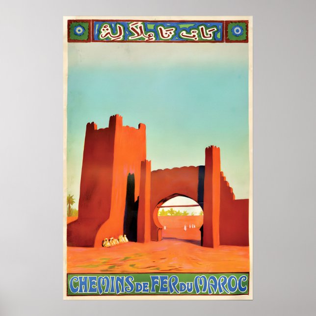 Reiseplakat Marokko, Marrakesch Poster (Vorne)