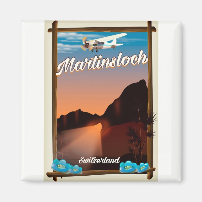 Reiseplakat Martinsloch Schweiz Magnet (Vorne)
