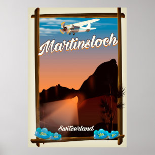 Reiseplakat Martinsloch Schweiz Poster