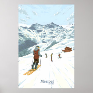Reiseplakat Méribel Skigebiet Poster