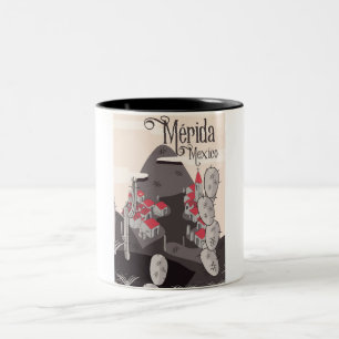 Reiseplakat Mérida Mexiko Zweifarbige Tasse