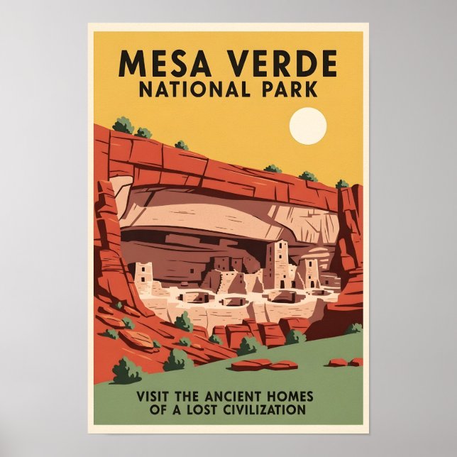 Reiseplakat Mesa Verde Nationalpark  Poster (Vorne)