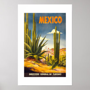 Reiseplakat Mexiko im Vintage-Stil Poster