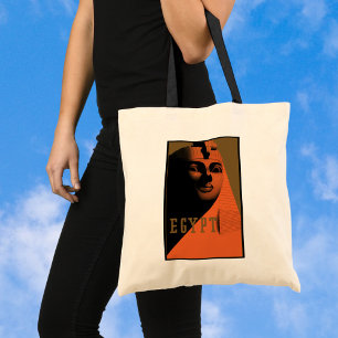 Reiseplakat mit Sphinx, Ägypten, Afrika Tragetasche