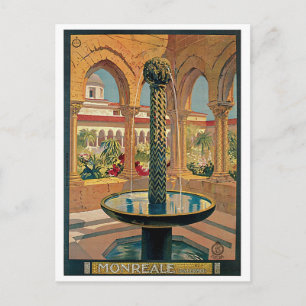 Reiseplakat Monreale Italien 1920er Jahre Postkarte