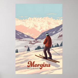 Reiseplakat Morgins-Skigebiet Poster