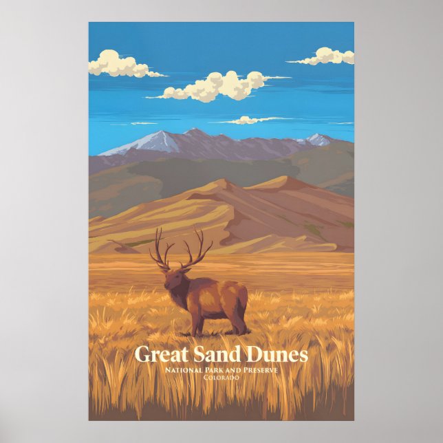 Reiseplakat Nationalpark Great Sand Dunes Poster (Vorne)