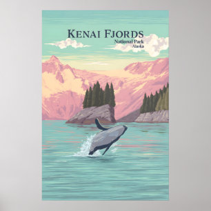 Reiseplakat Nationalpark Kenai Fjords Poster