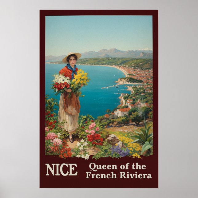 Reiseplakat Nizza, Frankreich  Poster (Vorne)
