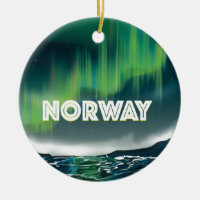 Reiseplakat Norwegen Aurora Nordlichter