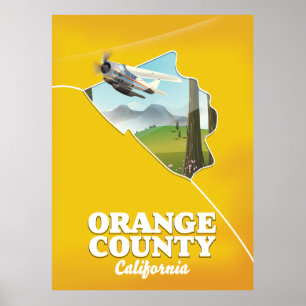 Reiseplakat Orange County Kalifornien Poster