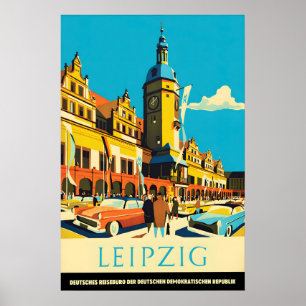Reiseplakat Ostdeutschland Leipzig, Sachsen Poster