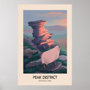Reiseplakat Peak-District-Nationalpark modern Poster