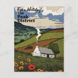 Reiseplakat Peak District Postkarte
