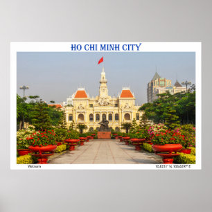 Reiseplakat: People's Committee Gebäude, Ho Chi Poster
