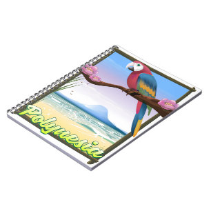 Reiseplakat Polynesia Beach Notizblock