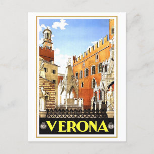 Reiseplakat Postkarte im Vintage-Stil für Verona