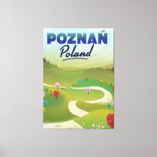 Reiseplakat Poznań Polen. Leinwanddruck