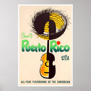 Reiseplakat Puerto Rico Puerto-ricanischer Kunstdr Poster